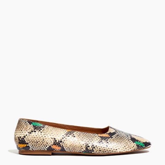 NWOB Madewell Cory Flats in Snake Embossed leather - Picture 4 of 6